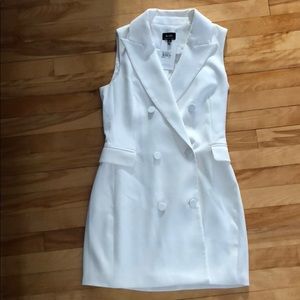 Sleeveless tuxedo dress